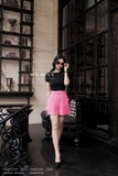 Áo Cotton ngắn tay basic cổ thuyền