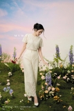 Áo kiểu ren hoa tay bèo dáng suông