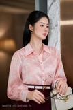 (3 màu) Áo sơ mi suông vừa dáng cổ Đức