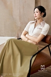 Áo cotton ngắn tay cổ Đức phối màu