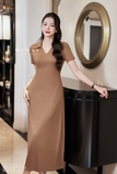 Đầm ôm cổ Đức dáng A