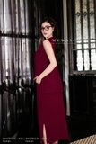 (2 màu) Chân váy A Cotton basic xẻ sườn