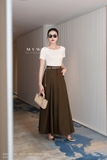 (2 màu) Áo cotton ngắn tay cổ thuyền basic