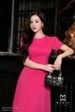 Đầm xòe Garbadine công sở