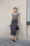 (6 màu) Áo cotton thun trễ vai