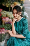 Đầm suông A cổ tròn đính ngọc
