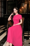 Đầm xòe Garbadine công sở
