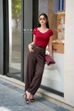 (9 màu) Áo cotton thun trễ vai