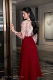 (3 màu) Áo sơ mi suông vừa dáng cổ Đức