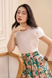Chân váy xòe ly dáng ngắn Gabardine