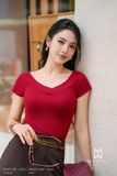 Quần dài ống suông có khóa trước có túi