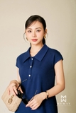 Đầm suông cổ Đức dáng tay chờm