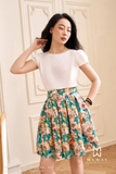 Chân váy xòe ly dáng ngắn Gabardine