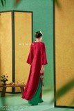 Áo dài dáng suông vừa phối cổ tròn