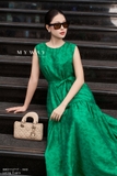 (2 màu) Đầm maxi hè nhấn tầng