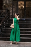 (2 màu) Đầm maxi hè nhấn tầng
