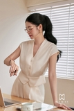 (2 màu) Quần suông khóa trước dài qua mắt cá