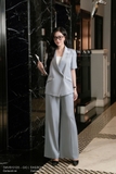 Quần lụa suông dáng cạp cao