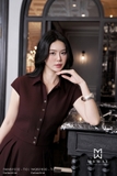 (2 màu) Quần baggy công sở xếp ly cạp