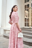 Đầm xòe họa tiết hoa