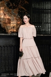Chân váy xòe 3 tầng phối ren