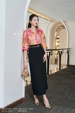Áo sơ mi suông vừa dáng cổ Đức