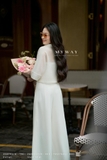 Áo suông croptop cổ sơ mi tay ngắn