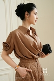 Áo sơ mi Lụa xếp ly