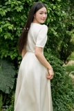 (6 màu) Đầm xòe cổ tròn tay lỡ