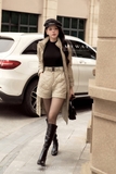 (2 màu) Quần short dáng cơ bản dài chùm mông