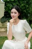 (6 màu) Đầm xòe cổ tròn tay lỡ
