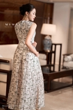 Quần ống suông A Tơ họa tiết