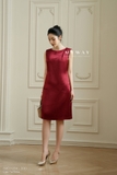Đầm suông A Lụa Taffeta không tay
