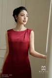 Đầm suông A Lụa Taffeta không tay