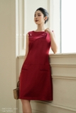 Đầm suông A Lụa Taffeta không tay