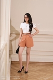 (5 màu) Quần short cạp cao dáng cơ bản