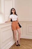 (5 màu) Quần short cạp cao dáng cơ bản