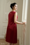 Đầm suông A Lụa Taffeta không tay