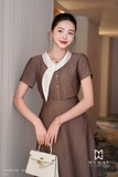 Áo Lụa cổ vạt ngắn tay