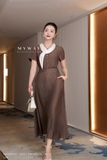 Chân váy Lụa hè xòe rủ
