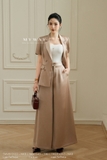 (2 màu) Quần suông A Lụa Taffeta