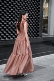 (4 màu) Đầm maxi Voan tay bèo