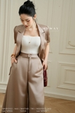 Áo vest lụa cổ 2 ve