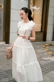 (4 màu) Đầm maxi Voan tay bèo