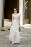 (4 màu) Đầm maxi Voan tay bèo
