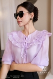 Áo sơ mi dáng suông vừa phối cổ cách điệu