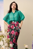 Áo sơ mi Tơ tay cánh dơi bồng