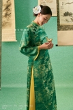 Áo dài dáng suông A phối cổ tàu