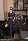 Quần ống suông công sở Cotton Denim Chambray