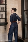 Quần ống suông công sở Cotton Denim Chambray